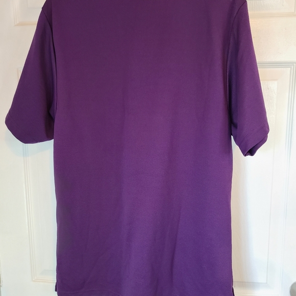 (1420) Clemson Tiger's Short Sleeve  3 Button Polo Shirt, Size: 2XL, Purple - Picture 8 of 10